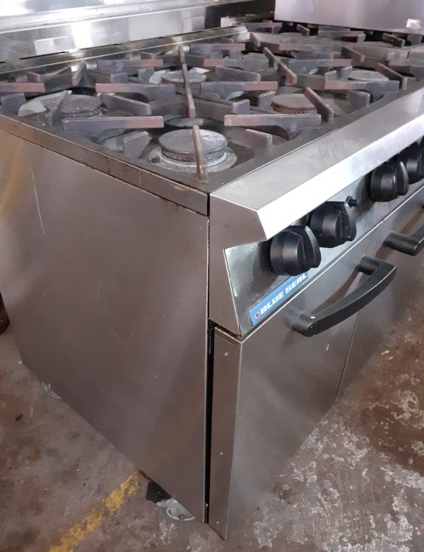 A Blue Seal restaurant grade oven and range, available secondhand to customers in the catering business in the North West.