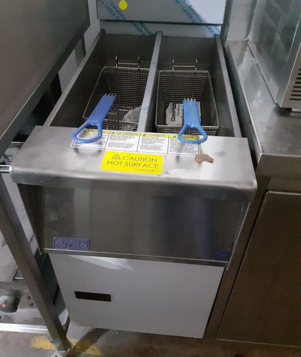 A Pitco twin tank gas deep fryer, available secondhand to customers in the catering business in the North West.